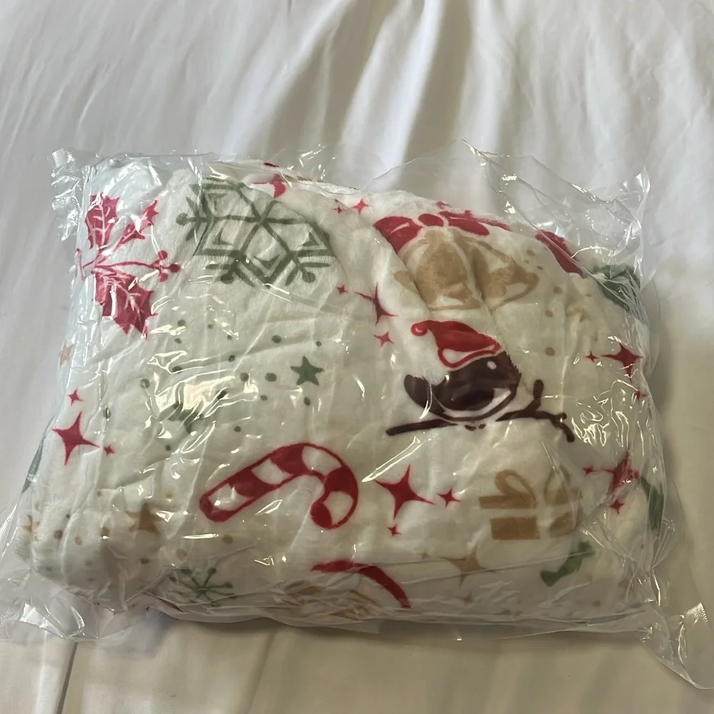 Festive Christmas Blanket - Red and Green NWT